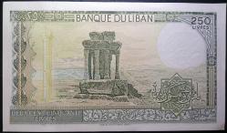 Lübnan 250 livre 1988 p-67 çil