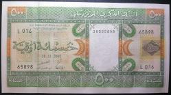 Moritanya 500 Ouguiya 2022 P-8 çil