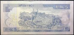 Etiyopya 5 Birr 2017 P--47 çil