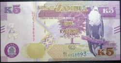 Zambiya 5 Kwacha 2022 p-57 çil