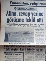 Milliyet Gazetesi - Turkish Newspaper - 22 Kasım 1967 - Ne oluyor ne olabilir yazan Abdi İpekçi Başmakale - Yunanistan yatıştırma politikası güdüyor - Mehmet Ali Birand Atina'dan bildiriyor - Atina cevap yerine görüşme teklifi etti - Yunan sınırında devriye gezen ve gözetleme yapan kuvvetlerimize ait araçlar fotoğraf - Fazıl Küçük Kıbrıs anavatanı dört gözle bekliyor - Başbakan Süleyman Demirel genelkurmay Başkanı Tural ile görüştü - pilotlar uçak içinde nöbette fotoğraf - bayrak radyosuna göre Kıbrıs'ta yine çarpışmalar oldu - Kıbrıs'a giren tek Türk gazetecisi Sami Kohen Lefkoşa'dan bildiriyor - gençlik Bugün savaş isteme mitingi yapıyor - suya sabuna dokunarak yazan Metin Toker - karar günleri yazan Orhan Erkanlı - Atletico Madrid'in Milyoner Başkanı Calderon fotoğraf - Göztepe ile maç yapmak için gelen Atletico Madrid'li futbolcuların güzel eşleri fotoğraf - Avrupa fuar şehirleri kupası ikinci tur eleme maçı - Göztepe Atletico Madrid - Göztepe antrenörü Adnan Süvari - Galatasaray