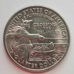 AMERİKA  2021 P   25 CENT  ÇEYREK DOLAR   HATIRA  CROSSING THE DELAWARE