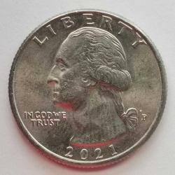 AMERİKA  2021 P   25 CENT  ÇEYREK DOLAR   HATIRA  CROSSING THE DELAWARE