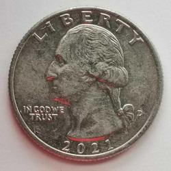 AMERİKA  2021 D   25 CENT  ÇEYREK DOLAR   HATIRA  CROSSING THE DELAWARE