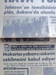 Milliyet Gazetesi - Turkish Newspaper - 26 Kasım 1967 - samimi bir uzlaşma mı yeni bir Bizans oyunu mu yazan Abdi İpekçi Başmakale - Johnson'un temsilcisinin getirdiği plan Ankara'da olumlu karşılandı fotoğraf - Kıbrıs konusunda hava yumuşuyor - anlaşma planı maddeleri - güvenlik konseyi anlaşma tavsiye etti - Edirne'nin Kurtuluş Bayramı Dün Coşkun törenle kutlandı fotoğraf - Kıbrıs'a giren tek Türk gazetecisi Sami Kohen Lefkoşa'dan bildiriyor - Türk Ortodoks kilisesi makarios'u tel'in etti - Kıbrıs Türk lideri Doktor Fazıl Küçük Türk askeri gelmelidir dedi - Ayyar Hamza yazan Ulunay - bildiklerim gördüklerimin yanında hiçmiş yazan Turgay Şeren - Fenerbahçe İskenderunspor ile oynuyor - RCD Kupası Türkiye İran - bugün basketbol maçları gündüz oynanacak - at yarışları - ipana diş macunu - Demirspor tur atladı - Galatasaray vefa ile karşılaşıyor
