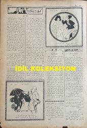 Osmanlıca Akbaba Mizah Dergisi-Gazetesi, Orijinal Dönem Basım, (Ottoman Magazine-Newspaper) - 26 Şubat 1923 - Sayı: 24 - Rumi: 26 Şubat 1339 - Hicri: 10 Recep 1341 - Karikatür: Sabah Tuvaleti: Safvet-i Tab'ımız Artırdı Gurur-ı Hüsnün, Mest-i Nazım Bakup Ayineye Hod-bin Oldu - Laklakiyat: İktisat Kongresine Dair 