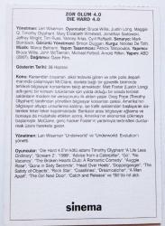 Zor ölüm 4 / Dıe hard 4.0 - Bruce Willis ~ [ SİNEMA KARTI ]