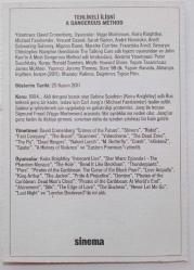 Tehlikeli ilişki - David Cronenberg fılm ~ [ SİNEMA KARTI ]