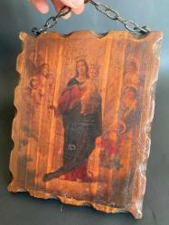 AHŞAP İKONA AVRUPA KİLİSESİNDEN ÇIKMA TABLO