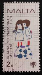 1979 YILI MALTA ÇOCUK YILI  DAMGALI ŞARNİYERSİZ