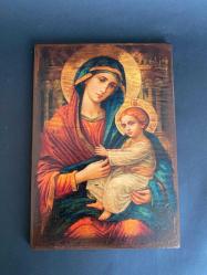 AHŞAP İKONA TABLO KİLİSEDEN ÇIKAN İKONA TABLO