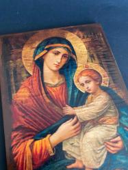 AHŞAP İKONA TABLO KİLİSEDEN ÇIKAN İKONA TABLO