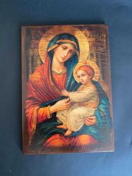 AHŞAP İKONA TABLO KİLİSEDEN ÇIKAN İKONA TABLO