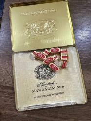 Eski Mandarim 306 marka puro teneke boş kutusu kolleksiyonluk