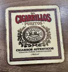 Eski Cigarillos Puritos puro teneke kutusu kolleksiyonluk