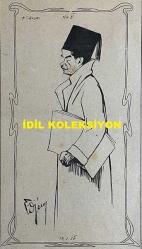 Osmanlıca Akbaba Mizah Dergisi-Gazetesi, Orijinal Dönem Basım, (Ottoman Magazine-Newspaper) - 25 Ocak 1923 - Sayı: 15 - Rumi: 25 Kanun-i Sani 1339 - Hicri: 7 Cemaziyelahir 1341 - Karikatürist Cemil Cem'in Kendini Tasvir Ettiği Çalışması: Akbaba'ya Güler Bir Yüz - Laklakiyat: Bir Kıssa, Bir Hisse 