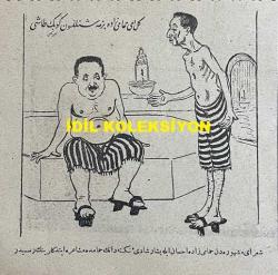 Osmanlıca Akbaba Mizah Dergisi-Gazetesi, Orijinal Dönem Basım, (Ottoman Magazine-Newspaper) - 25 Ocak 1923 - Sayı: 15 - Rumi: 25 Kanun-i Sani 1339 - Hicri: 7 Cemaziyelahir 1341 - Karikatürist Cemil Cem'in Kendini Tasvir Ettiği Çalışması: Akbaba'ya Güler Bir Yüz - Laklakiyat: Bir Kıssa, Bir Hisse 