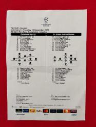 Galatasaray 0-1 Union Saint Gilloise - 25 Kasım 2025 - UEFA Champions League - Match Day Tactical Line