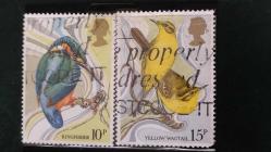 1980  YILI İNGİLTERE KUŞLARIN KORUNMASININ 100.YILDÖNÜMÜ  DAMGALI ŞARNİYERSİZ