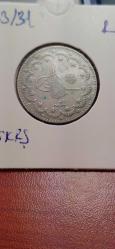SULTAN 2. ABDULHAMİD HAN DÖNEMİ GÜMÜŞ NADİR R 5 KURUŞ 1293/31 CÜLUS 6 GR