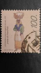 1996 YILI PORTEKİZ 19.YÜZYIL İNSANI    DAMGALI  ŞARNİYERSİZ