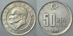 TÜRKİYE CUMHURİYETİ 50 BİN LİRA 2003.