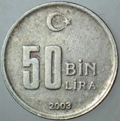 TÜRKİYE CUMHURİYETİ 50 BİN LİRA 2003.