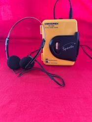 Retro Popart sarı renk FM radyolu walkman