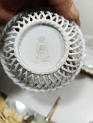 RF62----APULUM FİNE PORSELEN SEPET KASE-TABAK 2 ADET