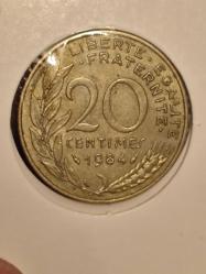 FRANSA 20 CENTİMES 1984