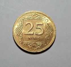 584// 25 Kuruş Altın sarısı Çil