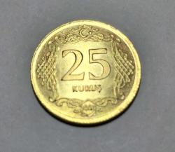 585// 25 Kuruş Altın sarısı Çil