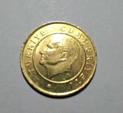 586// 25 Kuruş Altın sarısı Çil