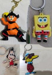 TipiTip Hugo çizmeli kedi sünger Bob figür anahtarlık süs set koleksiyon nostalji tasarım vintage retro aksesuar reklam promosyon hobi minyatür diorama