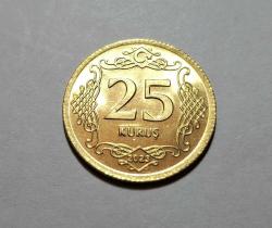 589// 25 Kuruş Altın sarısı Çil