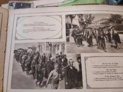 BİRİNCİ DÜNYA SAVAŞI PROPAGANDA,MUHAREBE-İ UMUMİYE RESİMLERİ  Birinci Cihan Harbi'nde cephelerde ve şehirlerde yaşananları gösterir propaganda albümü,  Albümde  Kavala'dan, Bulgaristan ve Romanyadan  görseller yer almaktadır  Fotoğraf yanları 5 dilde [Osmanlıca, Almanca, Fransızca, İspanyolca, İtalyanca, İngilizce] açıklamalı  1915  Berlin