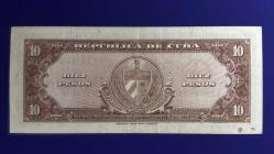 Küba 10 Peso 1960. ÇÇT