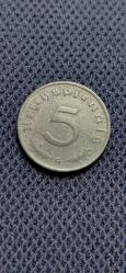 NAZİ ALMANYASI GAMA HAÇLI ÇİNKO 5 PFENNİNG 1942