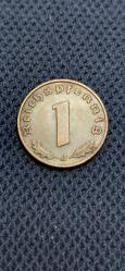 NAZİ ALMANYASI GAMA HAÇLI 1937 BAKIRBRONZ 1 PFENNİNG