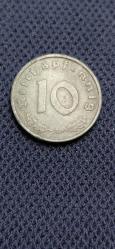 NAZİ ALMANYASI GAMA HAÇLI ÇİNKO 10 PFENNİNG 1941
