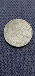 NAZİ ALMANYASI GAMA HAÇLI ÇİNKO 10 PFENNİNG 1940