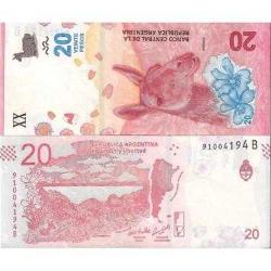 ARJANTİN 20 PESO 2019-2020LAMA VE PATAGONYA TEMALI