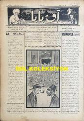 Osmanlıca Akbaba Mizah Dergisi-Gazetesi, Orijinal Dönem Basım, (Ottoman Magazine-Newspaper) - 3 Eylül 1923 - Sayı: 78 - Rumi: 3 Eylül 1339 - Hicri: 21 Muharrem 1342 - Karikatürist Ramiz Gökçe'nin Çalışması: Yeni Cami Merdivenlerinde Tulumba Meraklıları Yangın Dönüşünü Beklerken - Laklakiyat: Dedikodu 
