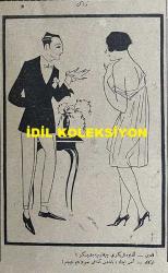 Osmanlıca Akbaba Mizah Dergisi-Gazetesi, Orijinal Dönem Basım, (Ottoman Magazine-Newspaper) - 3 Eylül 1923 - Sayı: 78 - Rumi: 3 Eylül 1339 - Hicri: 21 Muharrem 1342 - Karikatürist Ramiz Gökçe'nin Çalışması: Yeni Cami Merdivenlerinde Tulumba Meraklıları Yangın Dönüşünü Beklerken - Laklakiyat: Dedikodu 