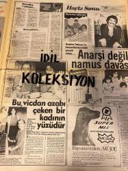 HAFTASONU GAZETESİ GAZETESİ DOĞUM GÜNÜ GAZETESİ (TURKİSH NEWSPAPER) - 6 HAZİRAN 1980 -Nihal Kekum - Yılmaz Tatlıses - Yıldız Tezcan - Arman - Güzide Kasacı - Tito - Boney M - Abba - Şenay - Aida Pekkan - John Travolta - Peter Brennan - Azize Bergin - Robert Kennedy - Jacqueline Kennedy - Edward Kennedy - John Kennedy -Müjde Ar - Şoray kardeşler - Mine Mutlu - Nil Burak - Zeki Müren - Erhan Tünay - Tahir Önner - İbrahim Tatlıses - Sevtap - Menduh Ül - Fatma Girik - Nigar Uluerer - Taner Şener - Aynur Aydın - Murat Küçükeral - Bedi Karaman - Müjde Ar’dan uzak durun - Çatlayın - Mine Mutlu çarpılmaya başladı - Ah şu aptal kafam - Pirimiz Zeki Müren - Anarşi değil namus davası - Bu vicdan azabı çeken bir kadının yüzüdür - Almanya’da gizlice buluştular - Babamı defterden sildim - Devrildiği Bakanın memleketinde kraliçe gibi  Anneler Günü’nü düşmanlarının kulaklarını çınlatarak kutladılar - Zarftan çıkan çek - İki yıl içinde çıkartmak yok - Halk onun yanında - Duvarda kurşun izleri - Genç kı