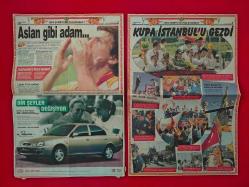17 Mayıs 2000 UEFA Kupası Şampiyonu Galatasaray - Posterli - 19 Mayıs 2000 - Fanatik Gazetesi - 8 Sayfa