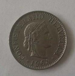 İSVİÇRE 10 RAPPEN 1964