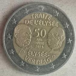 ALMANYA 2013 J  2 EURO  HATIRA 50. Yıldönümü - Elysée Antlaşması'nın İmzalanması