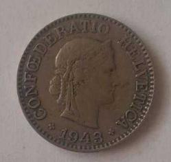 İSVİÇRE 10 RAPPEN 1943