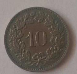 İSVİÇRE 10 RAPPEN 1946